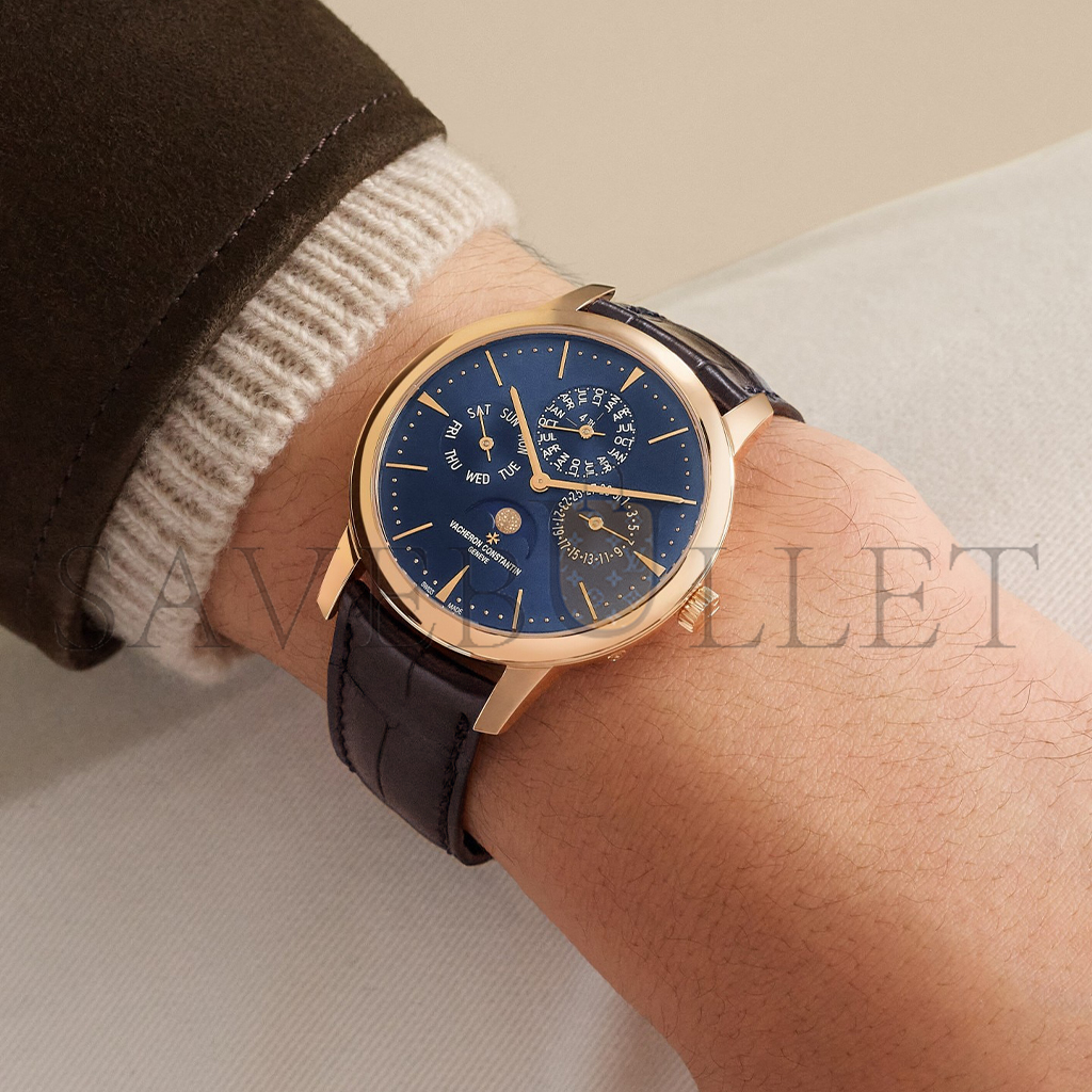 vacheron Co*sta*t*n patrimony perpetual calendar ultra-thin 41 mm pink gold watch 43175/000r-b519